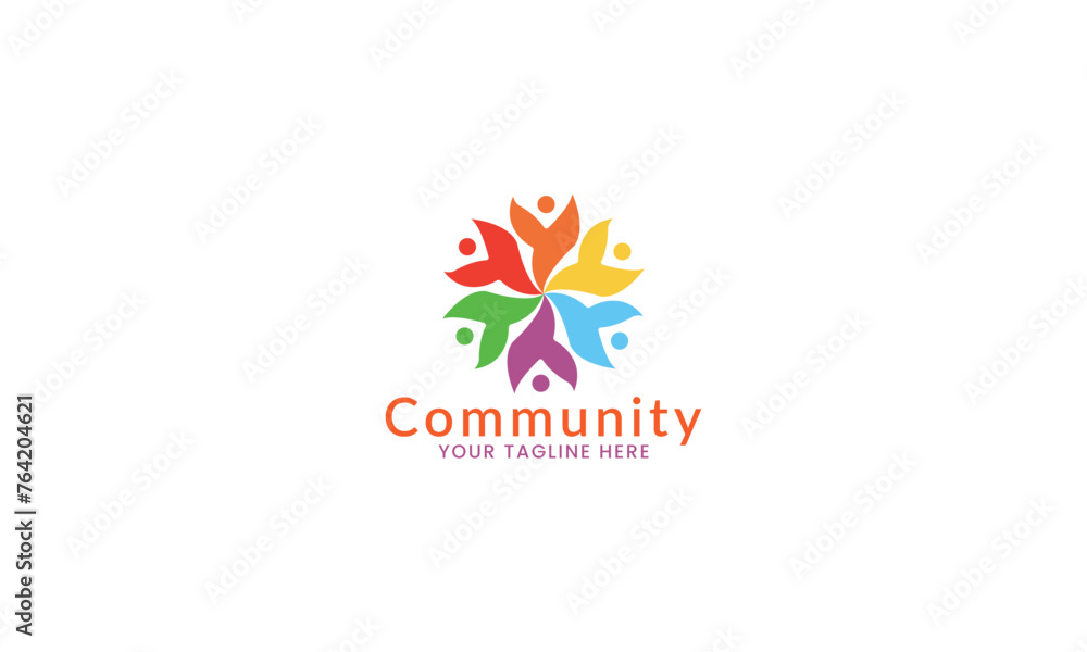 Community Logo Design Vector Template team logo