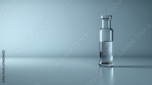 A bottle of water is sitting on a table