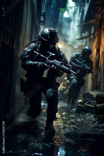 Elite commandos infiltrating an enemy-held building to capture high-value targets
