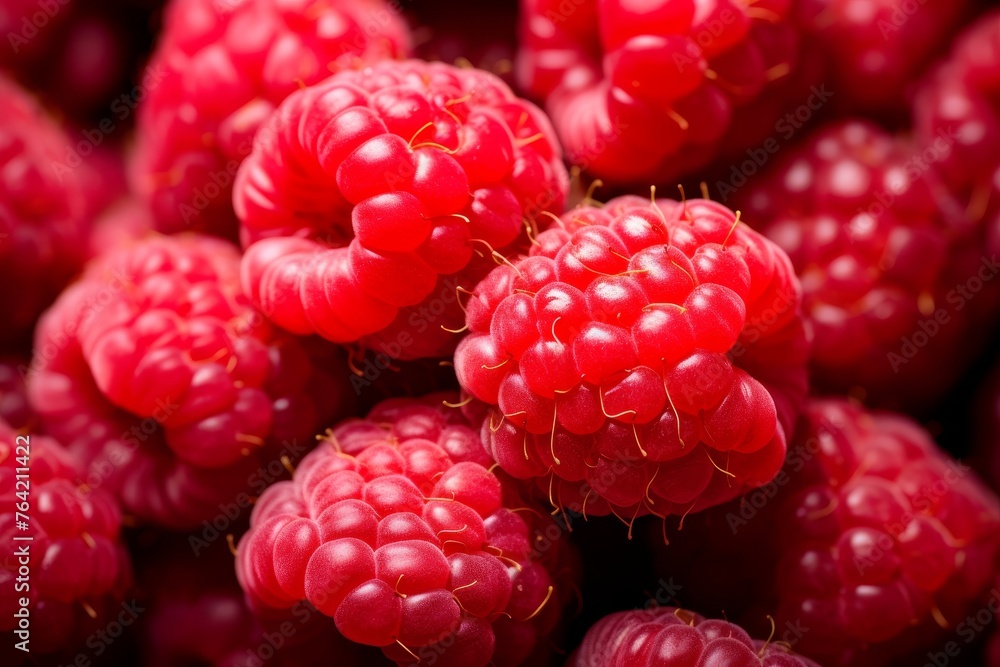 Fresh raspberries arranged as background, perfect for representing a healthy diet and nutrition Fresh raspberries arranged as background, perfect for representing a healthy diet and nutrition
