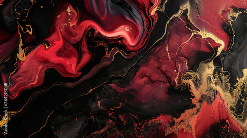 Resin art, dark red marsala abstract background photo