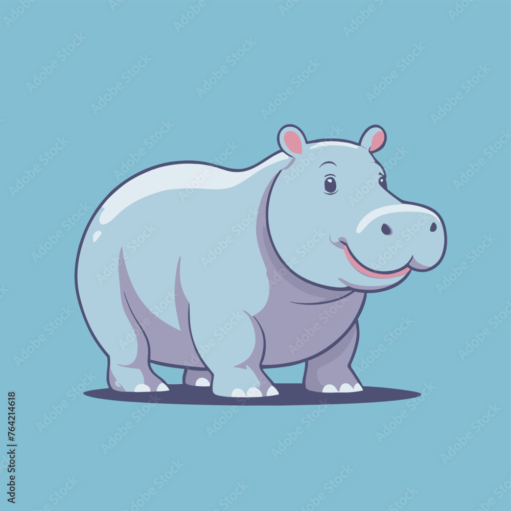 Cute hippo cartoon design vector illustration Cute hippo cartoon design vector illustration