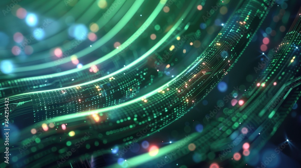 Glowing data cables transferring information background Glowing data cables transferring information background