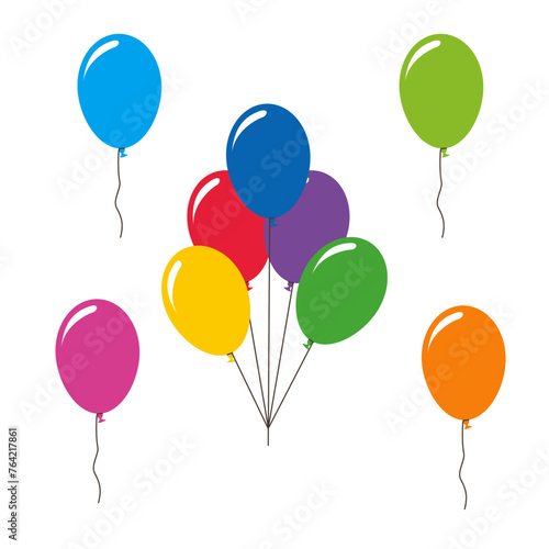Colourful Party Baloons vector art 