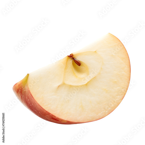 apple slice isolated on transparent background Generative Ai