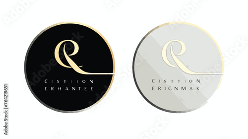 CR logo design vector luxury modern icon  sillouett
