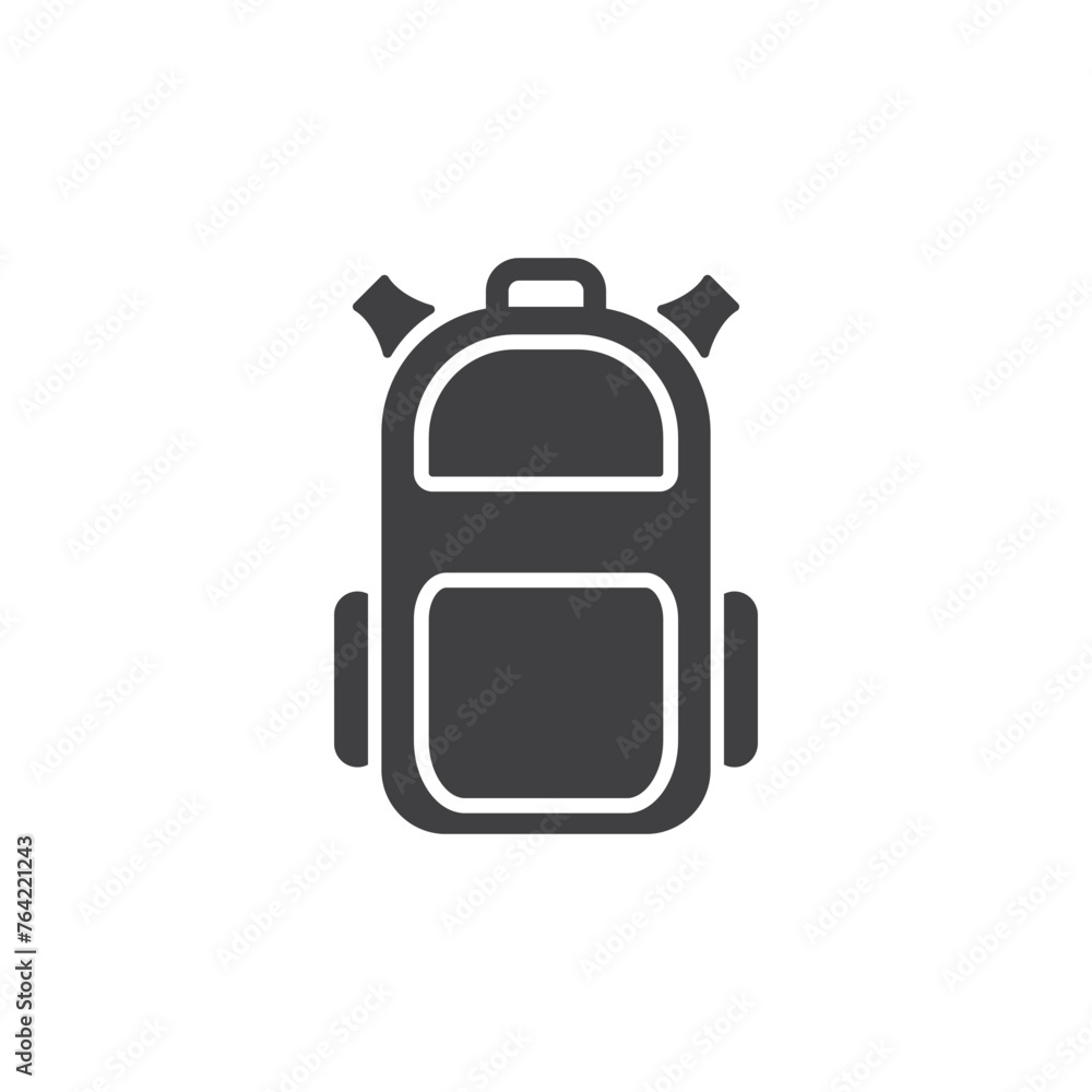 Bagpack Icon Vector. Vector Graphics Bagpack Icon Vector. Vector Graphics
