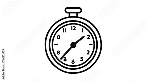 Line icon- stopwatch sillouette icon flat vector 