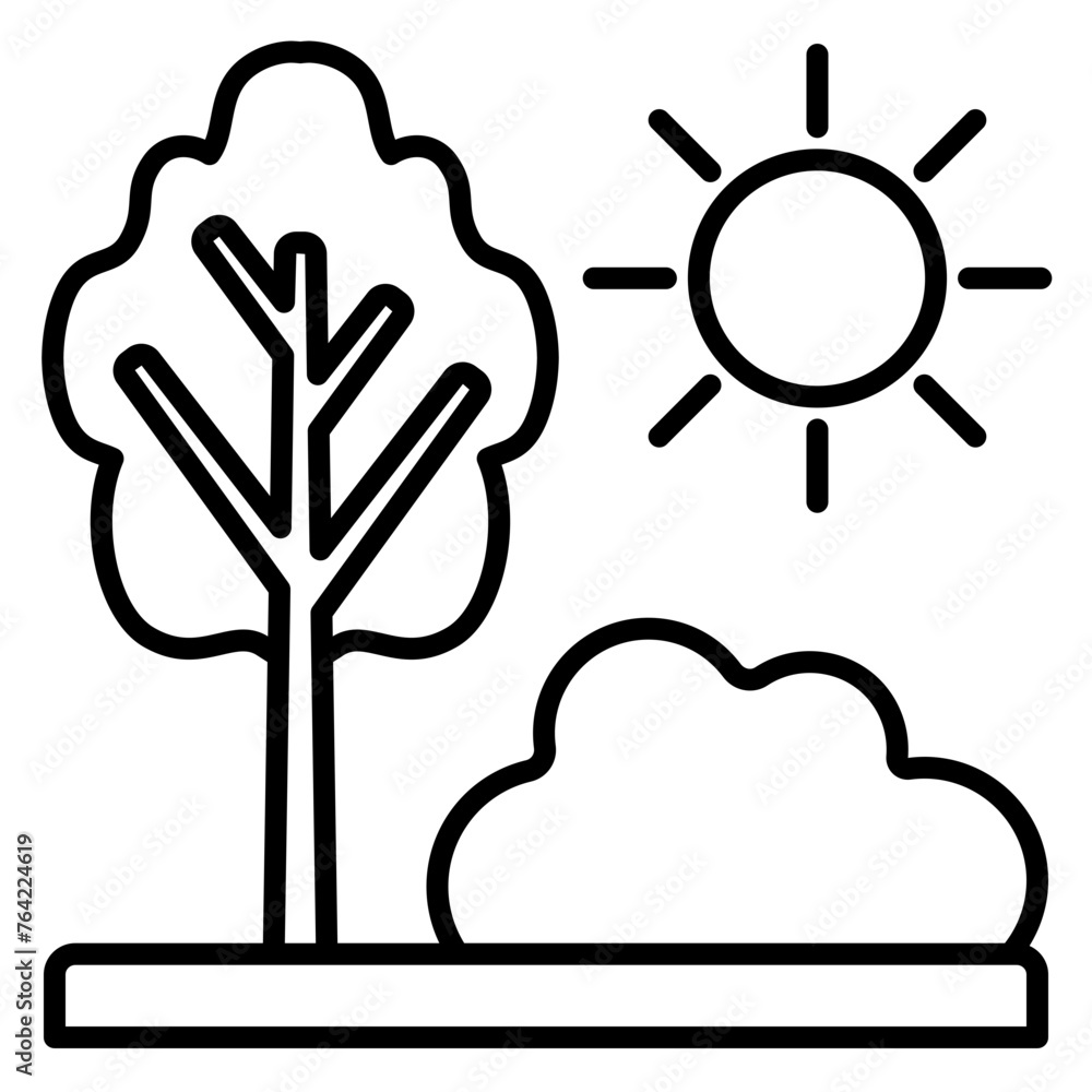 Obraz premium spring icons line, solid, and color