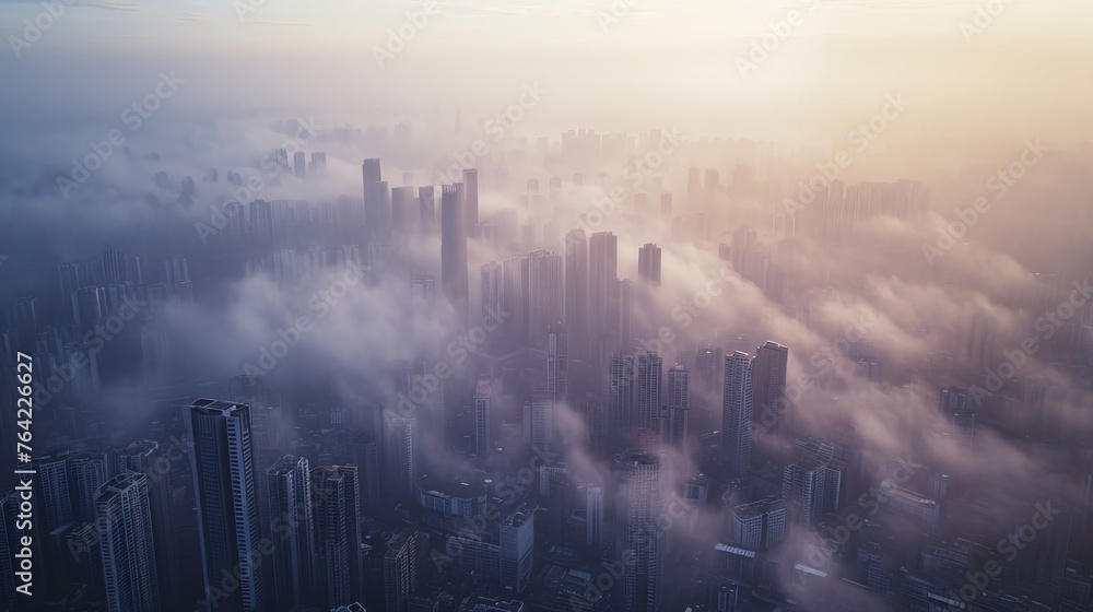 Fototapeta premium Smoggy Cityscape