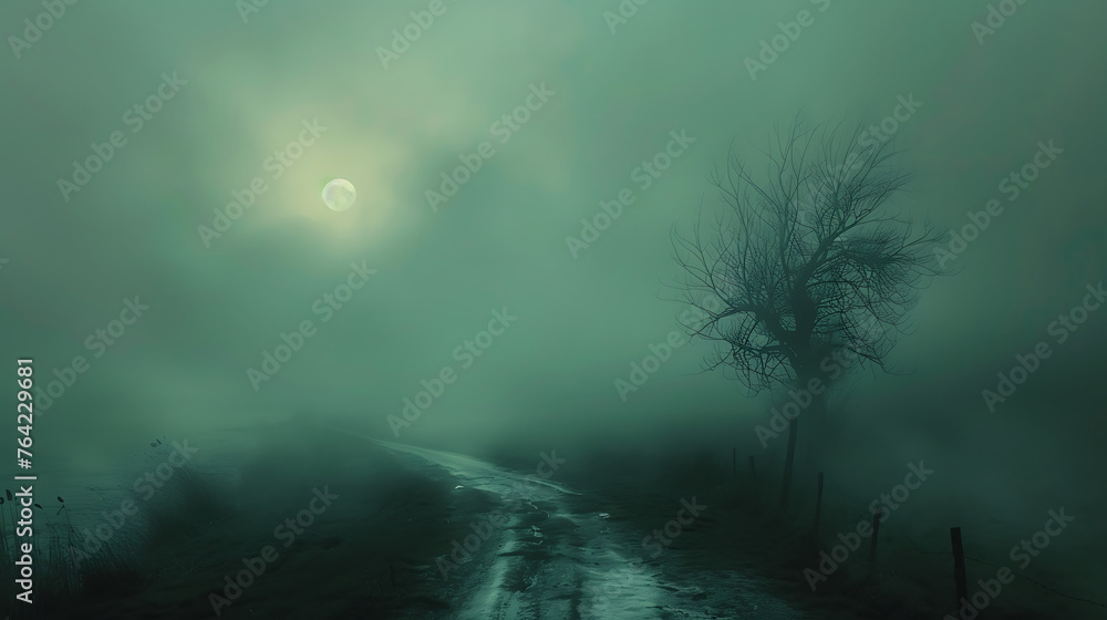 misty morning in the woods misty morning in the woods