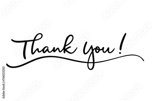 beautiful text Thank You on a transparent background