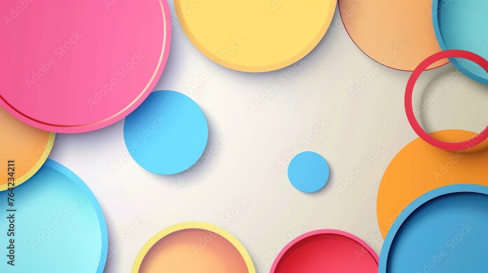 Colorful circle geometric infographic texture abstract background. AI generated image Colorful circle geometric infographic texture abstract background. AI generated image