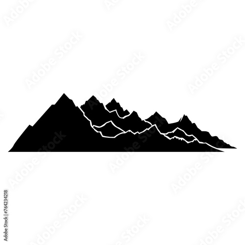 mountain silhouette transparent background