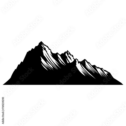 mountain silhouette transparent background