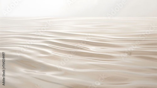 Minimalistic desert sand dunes with ripples. Calm nature background concept. Design for texture overlay, print material, and minimalist wallpaper. photo