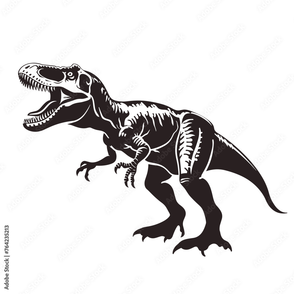 Tyrannosaurus rex isolated on white background. Vector illustration. Tyrannosaurus rex isolated on white background. Vector illustration.