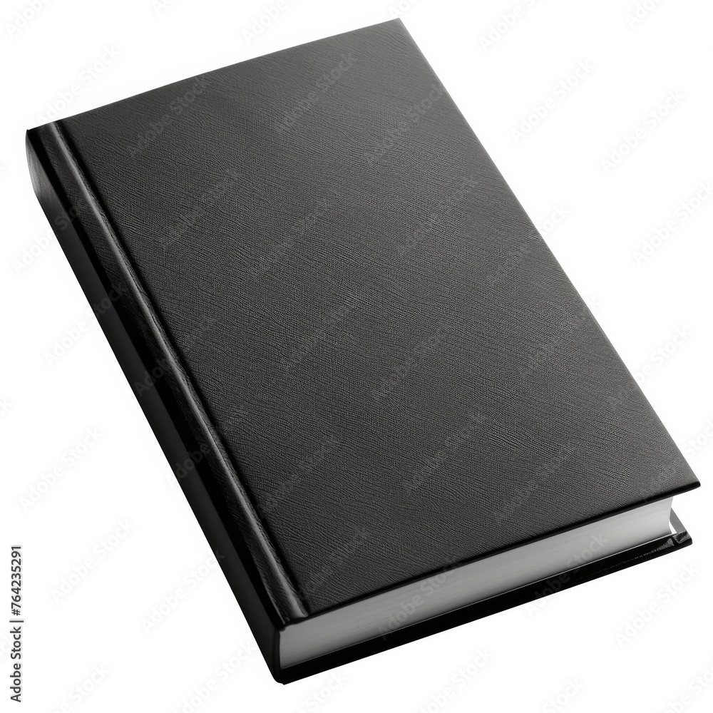 Colored book black isolated white background . Generative AI Colored book black isolated white background . Generative AI