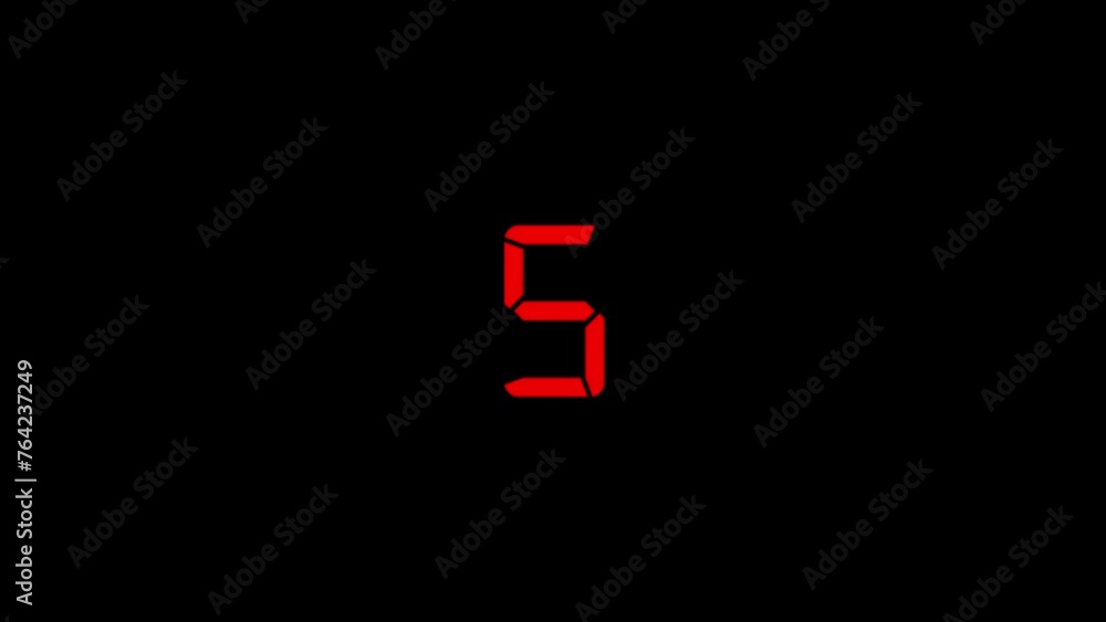 10 seconds countdown timer animated on a black background. 10 seconds countdown timer animated on a black background.