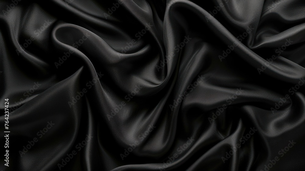 Abstract luxury black fabric cloth texture background. AI generated image Abstract luxury black fabric cloth texture background. AI generated image