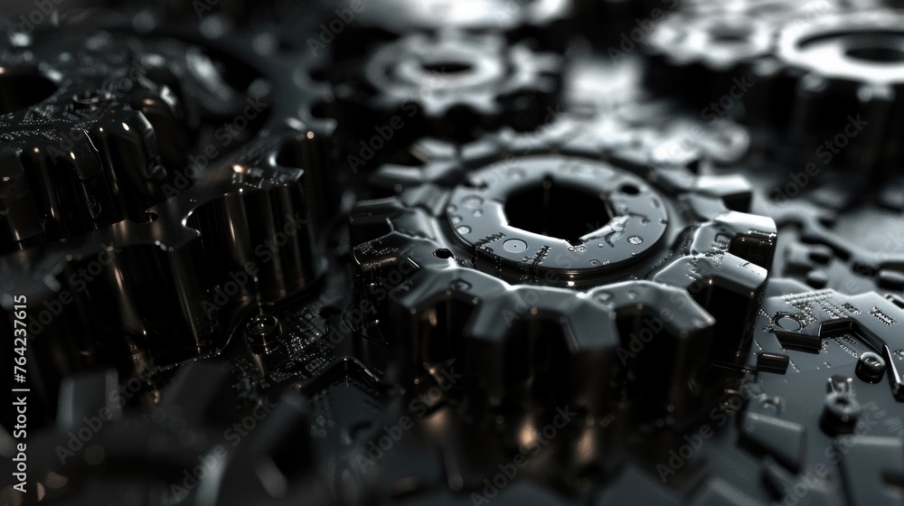 3d illustration of gear wheels of machinery texture background. AI generated image 3d illustration of gear wheels of machinery texture background. AI generated image