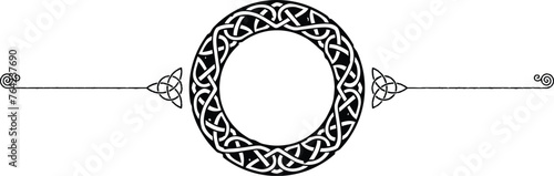 Elegant Celtic Symbols Header - Spiral, Triquetra, Knot Ring