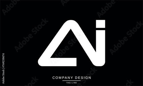 AI, IA Abstract Letters Logo Monogram Design Vector Symbol