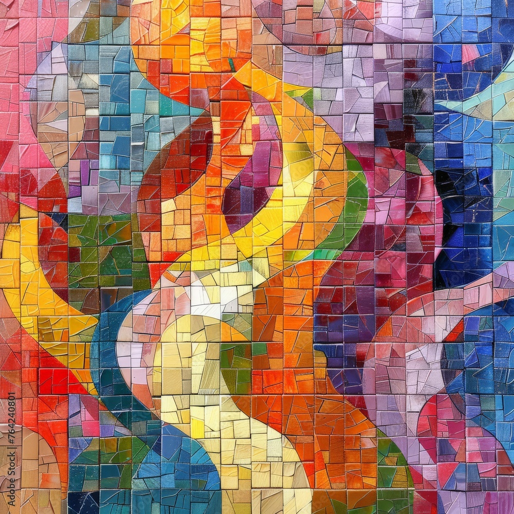 Obraz premium Vibrant Mosaic of Diverse Colors and Shapes
