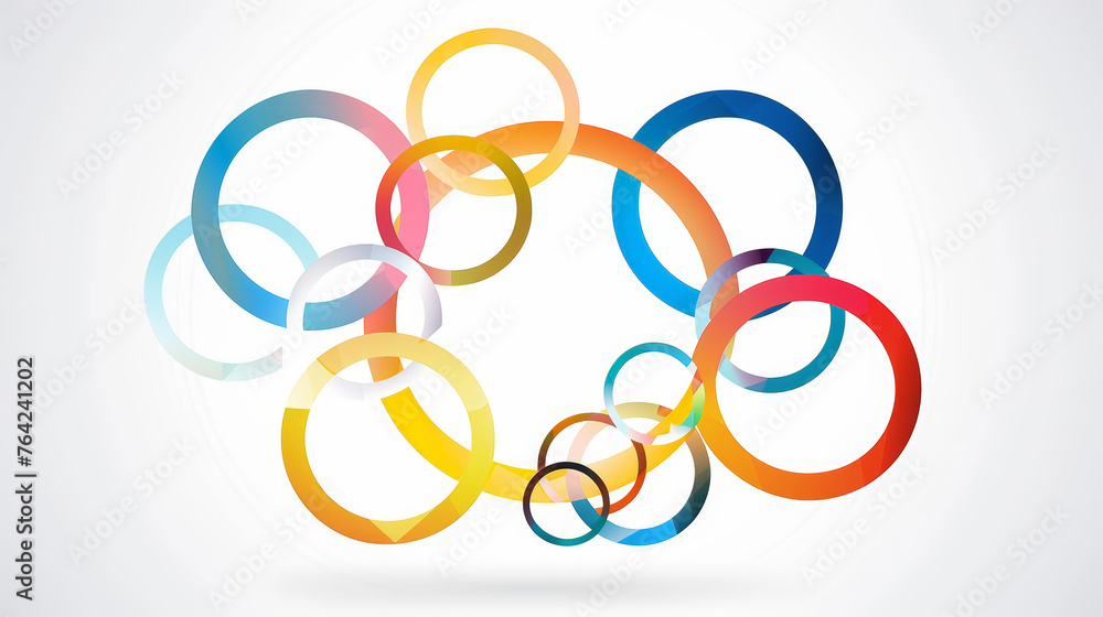 Interconnected Circles: Symbol of Team Unity. Generative AI Interconnected Circles: Symbol of Team Unity. Generative AI