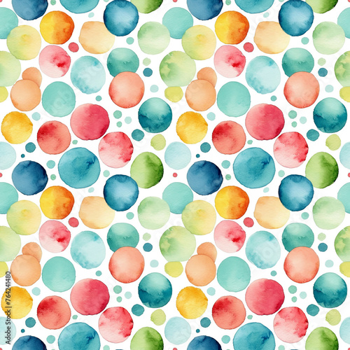 Seamless abstract watercolor geometric pattern