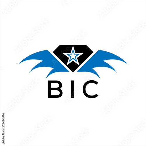 BIC letter logo. technology icon blue image on white background. BIC Monogram logo design for entrepreneur and business. BIC best icon.	
