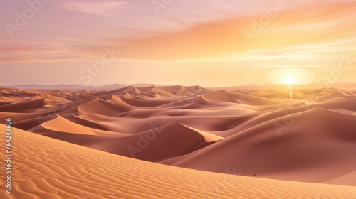 Desert dunes at sunset © Adrian Grosu