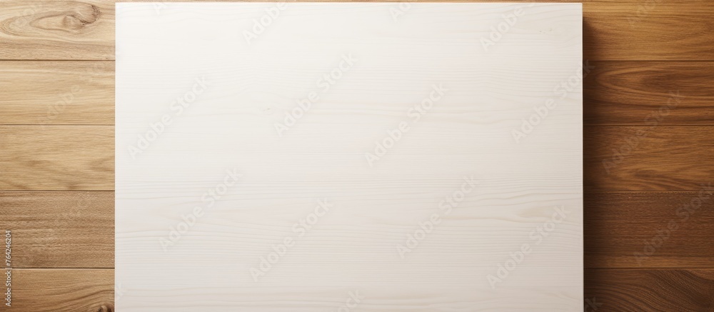 Blank paper on wooden desk Blank paper on wooden desk