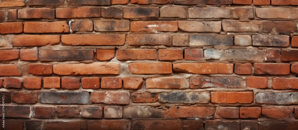 Close-up of a brick wall with a small opening Close-up of a brick wall with a small opening