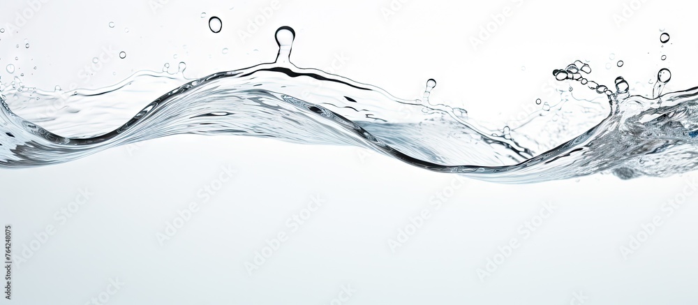 A water wave with a droplet emerging from it A water wave with a droplet emerging from it