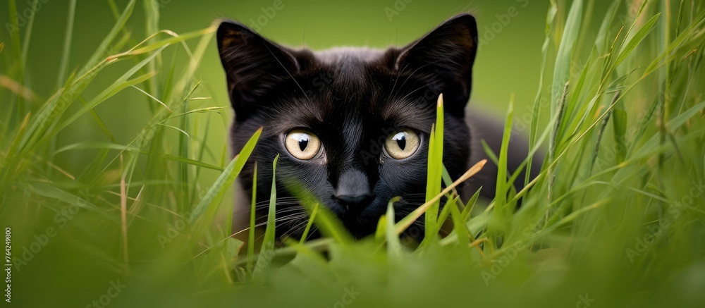 Black cat staring at the camera Black cat staring at the camera