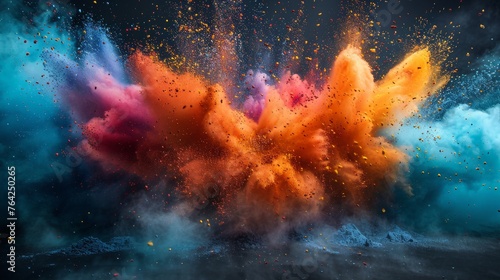 Floating Colored Smokes in the Air