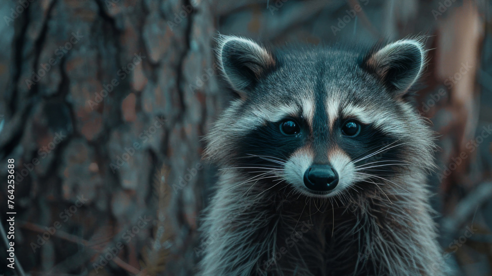 Portrait of raccoon