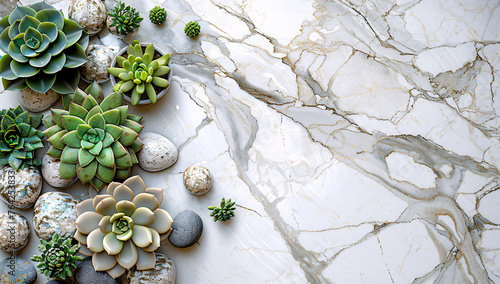 Luxury in simplicity, marble design for interior elegance, showcasing stone patterns photo