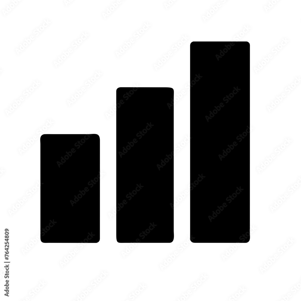 Chart icon vector graphic business element symbol illustration on a Transparent Background