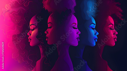  Vector art of a gradient of different melanin shades photo