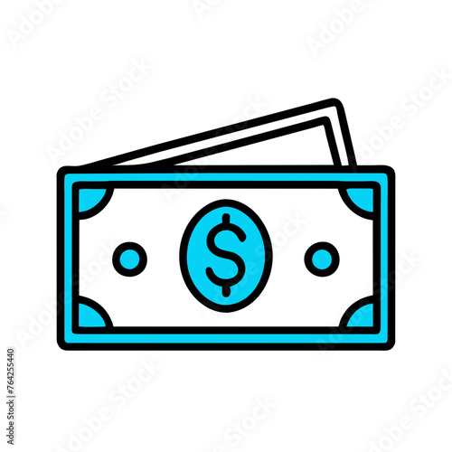 Dollar sign money icon vector symbol illustration on a Transparent Background