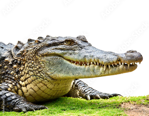 Krokodil isoliert auf wei  en Hintergrund  Freisteller 