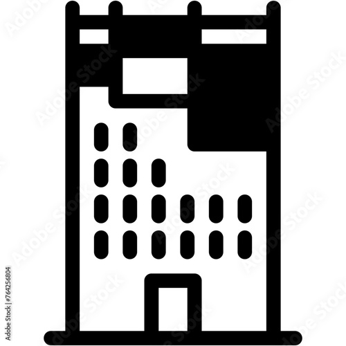 Building, concrete, construction, fence, rebar Icon
