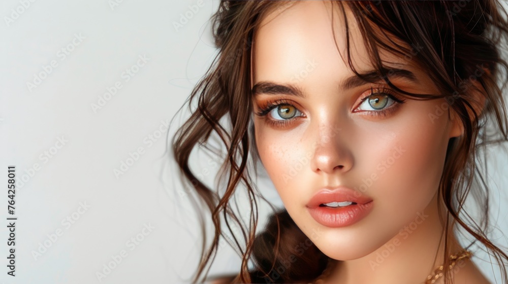 Close-Up of Woman With Blue Eyes Close-Up of Woman With Blue Eyes