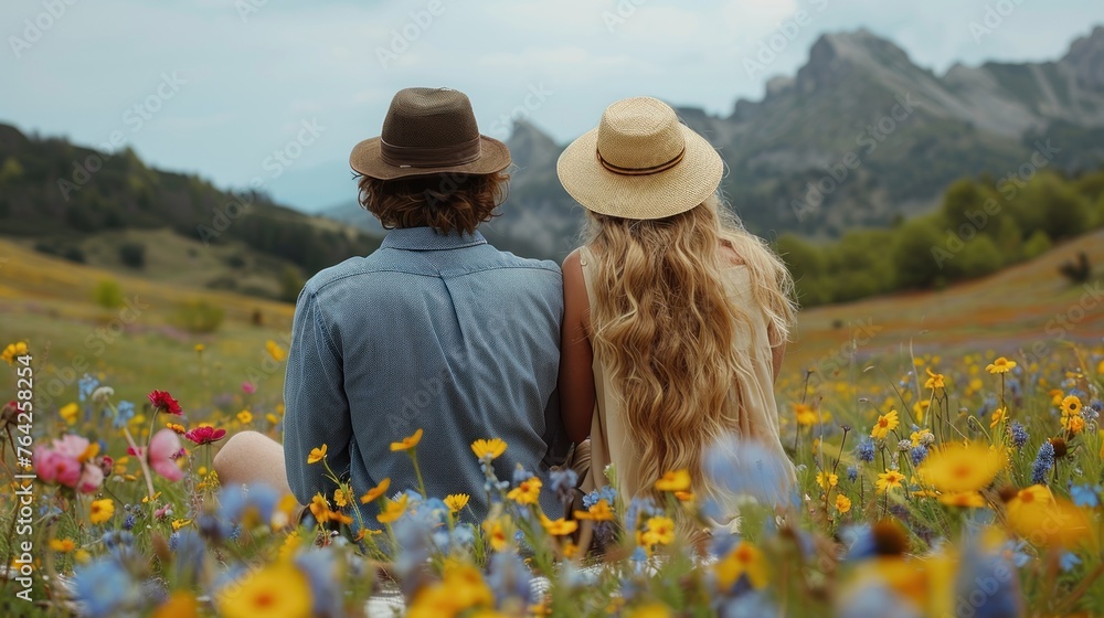 couple in the field