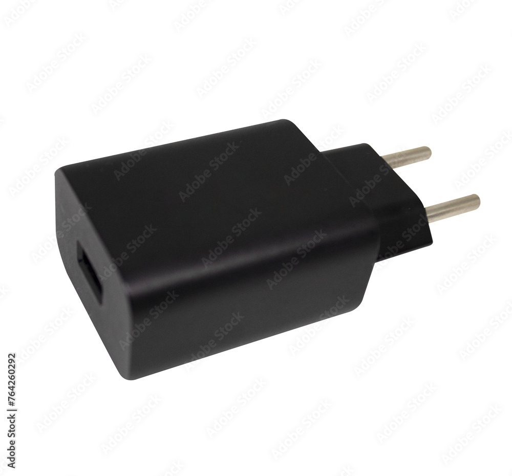 Smartphone charger on transparent background Smartphone charger on transparent background