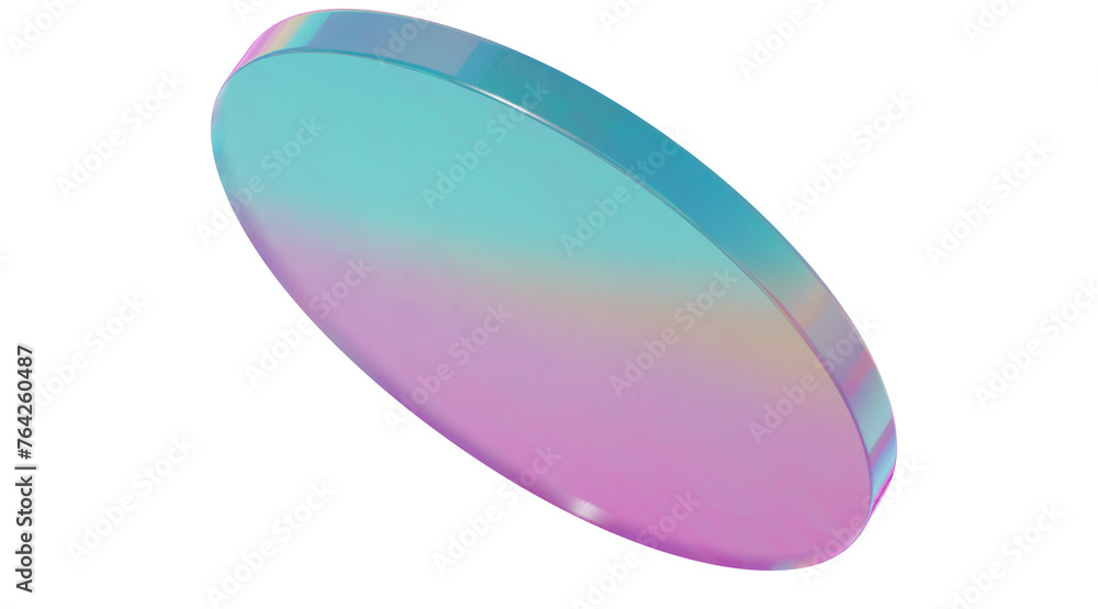 Abstract colored glass 3d holographic shape