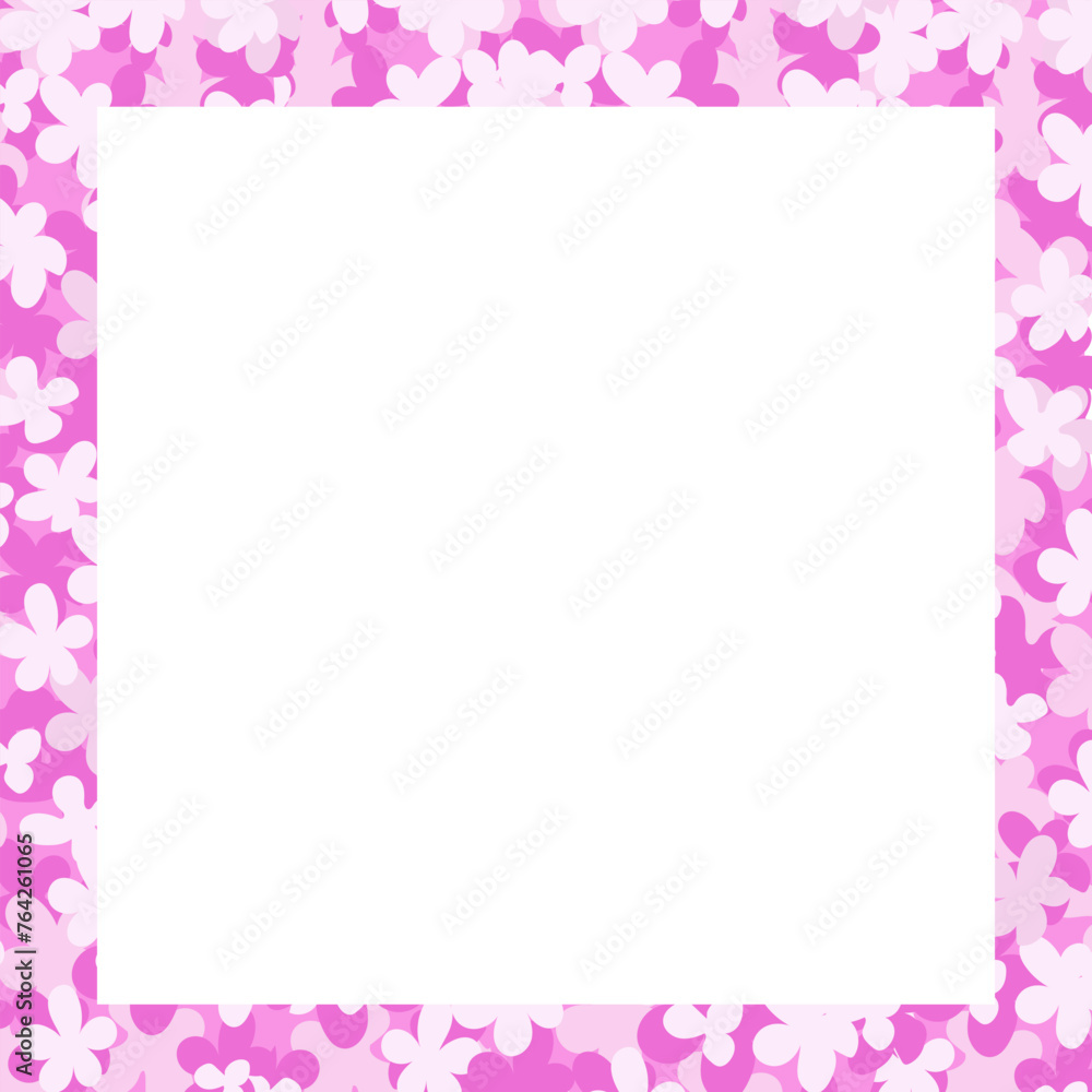 The frame is in a floral frame. A page with empty space and colors in the background.