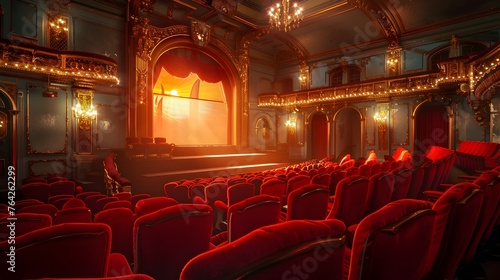 Timeless Vintage Cinema Hall Echoing Nostalgic Movie Magic